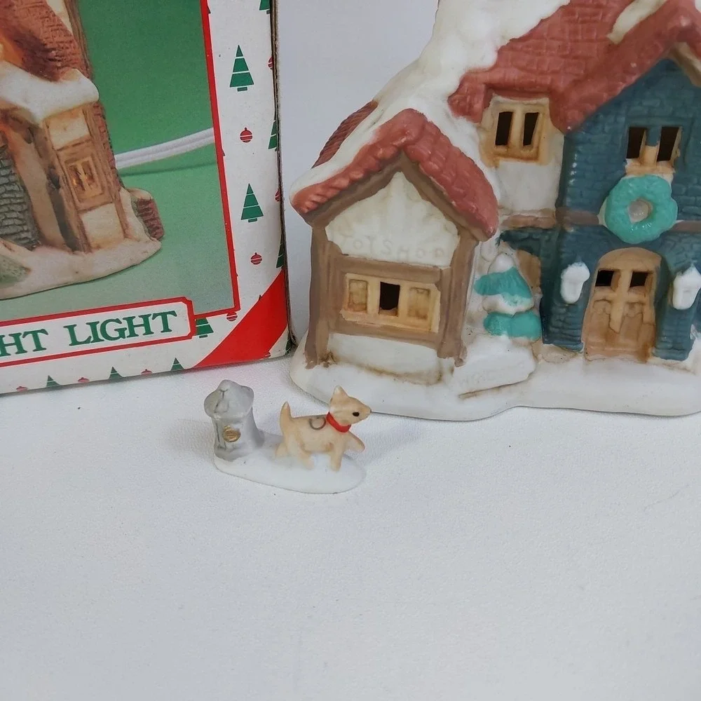 Vintage Christmas Village Lighted House 